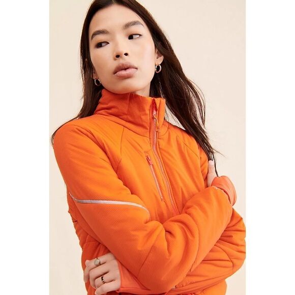 NWT Free People Movement Gathering Storm Run Puffer Jacket in Red Orange, XS - Picture 3 of 16
